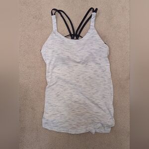 Lululemon Athletica Gray Tank Top with Scoop Neck